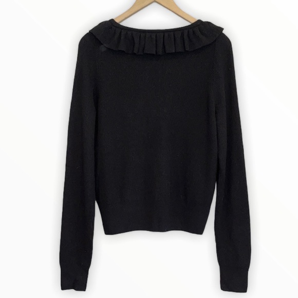 NEW Madewell Tie-Neck Ruffle Pullover Sweater - Picture 9 of 12